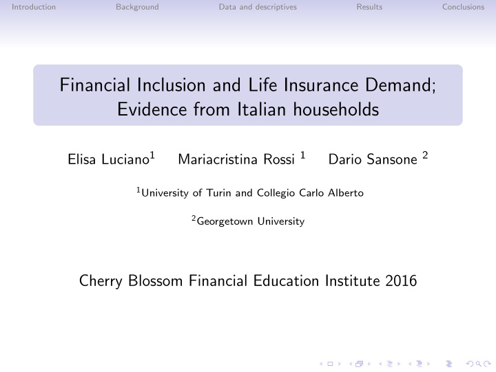 financial inclusion and life insurance demand evidence