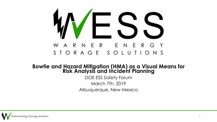 bowtie and hazard mitigation hma as a visual means for