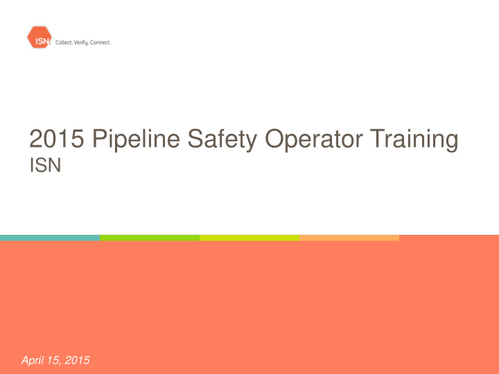 2015 pipeline safety operator training