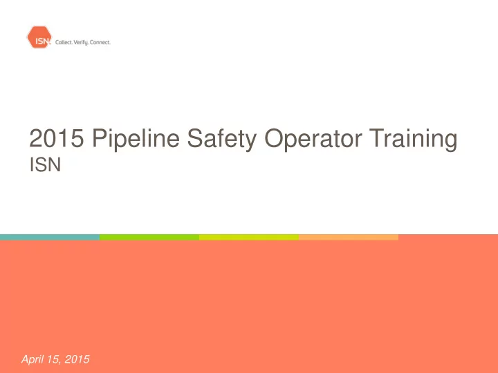 2015 pipeline safety operator training