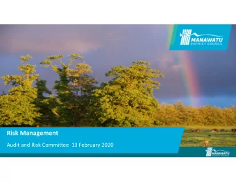 Risk Management  Audit and Risk Committee  13 February 2020  Savings Plan Risk  Risk is?  Effect of