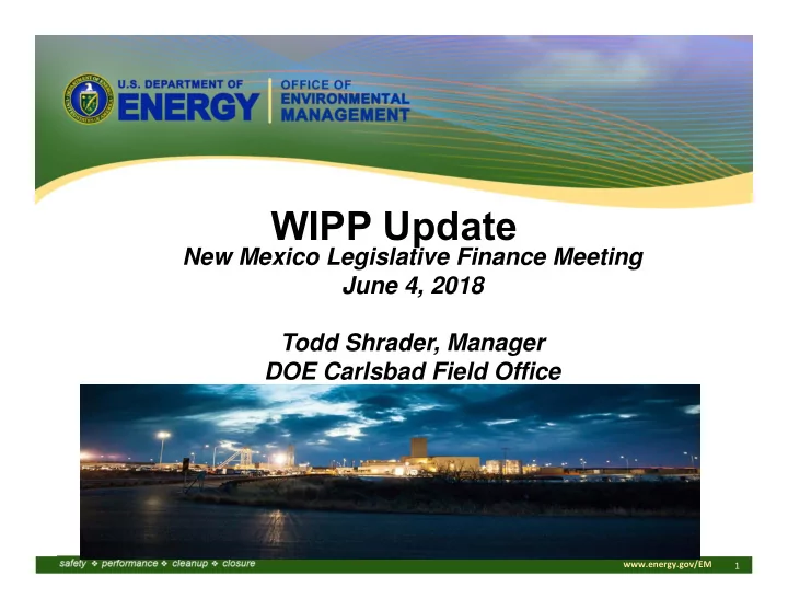 wipp update