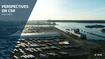 ON CSR  DFDS GROUP  September 2019  Disclaimer  The statements about the future in  this