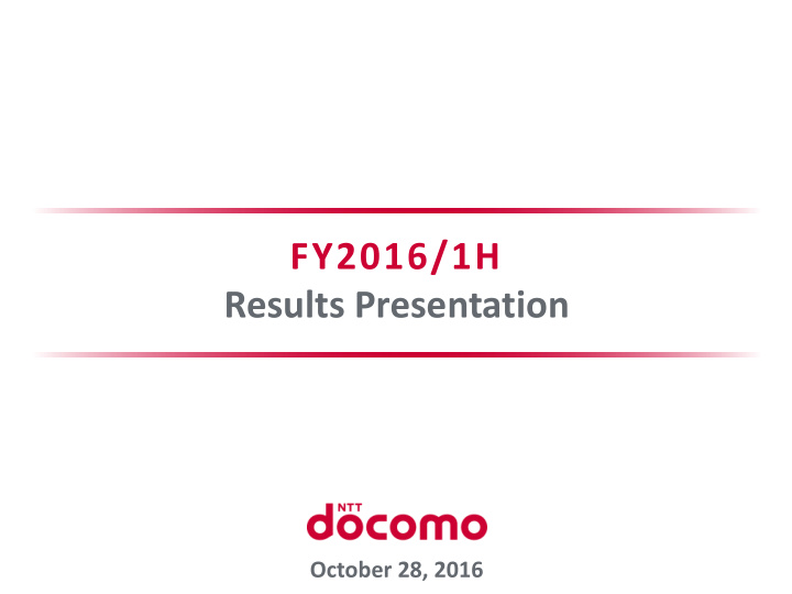 fy2016 1h results presentation