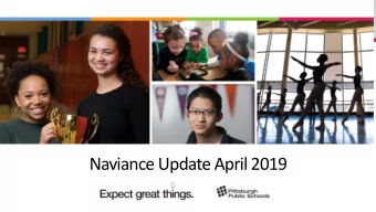 Naviance Update April 2019  Goals for this Presentation  College, Career and Life Readiness