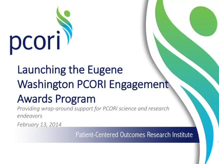 wa washington pcori engagement