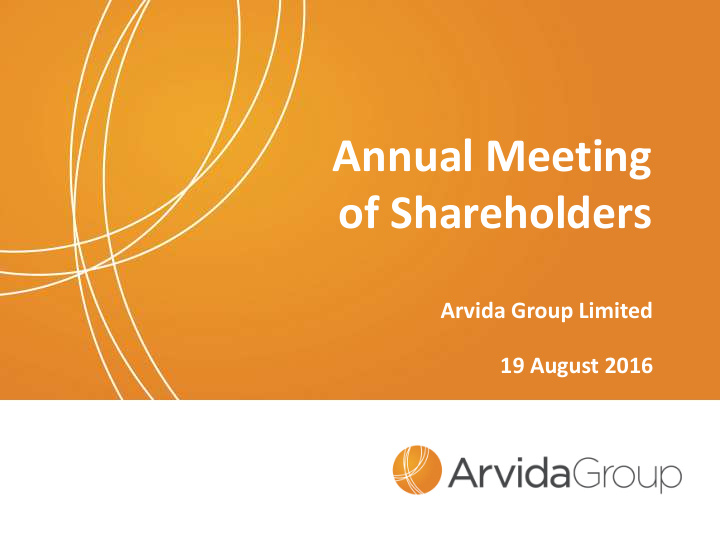 annual meeting of shareholders