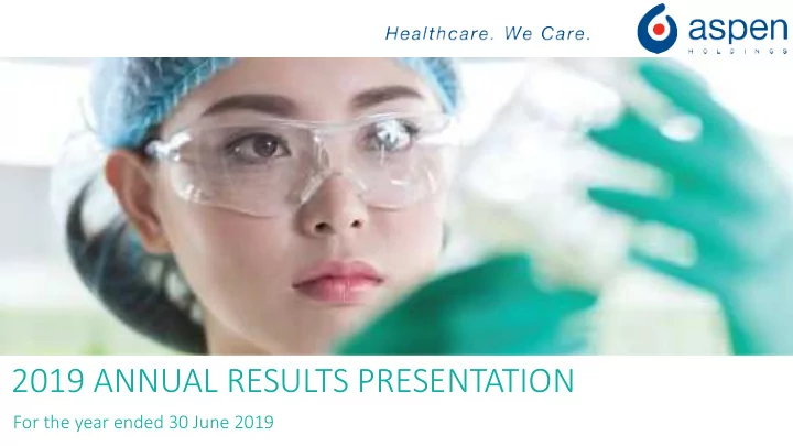 2019 annual results presentation
