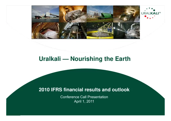 uralkali nourishing the earth uralkali nourishing the