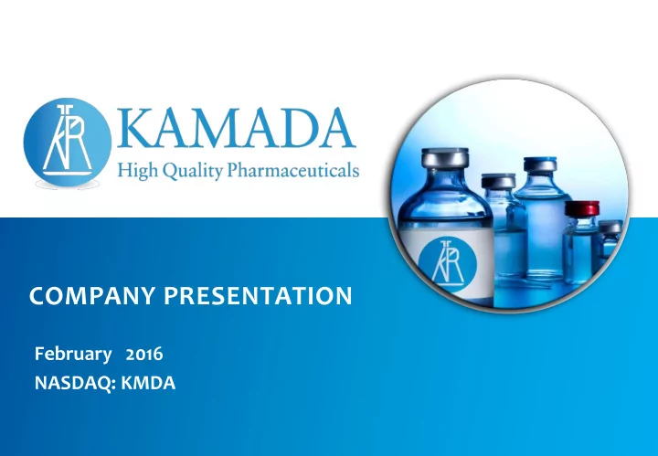 company presentation
