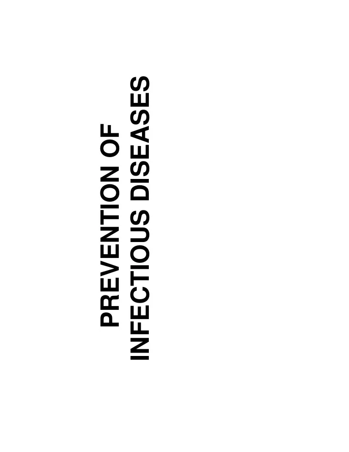 infectious diseases prevention of loughlin am amp