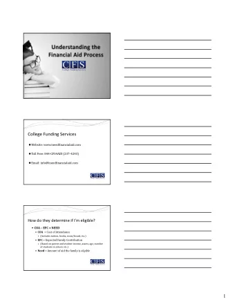 1  What should we know about our Family  Contribution? l Asset Protection Allowance l What is