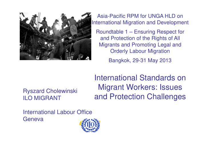 international standards on migrant workers issues