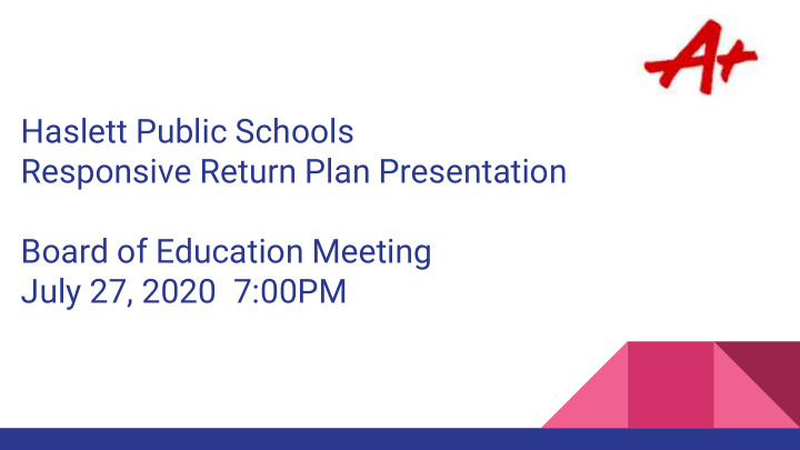 responsive return plan presentation