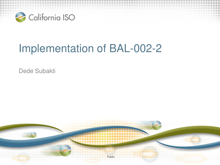 implementation of bal 002 2