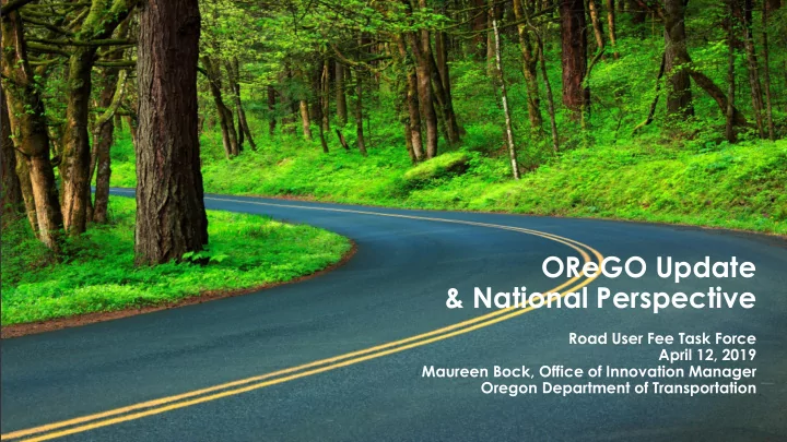 orego update national perspective