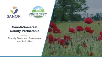 County Partnership  County Overview, Resources,  and Activities  Chapters  I  Somerset County