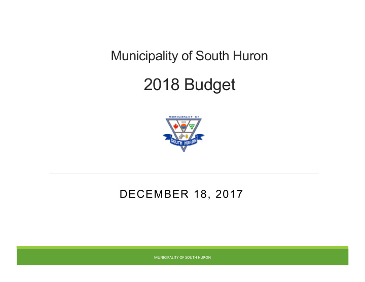 2018 budget
