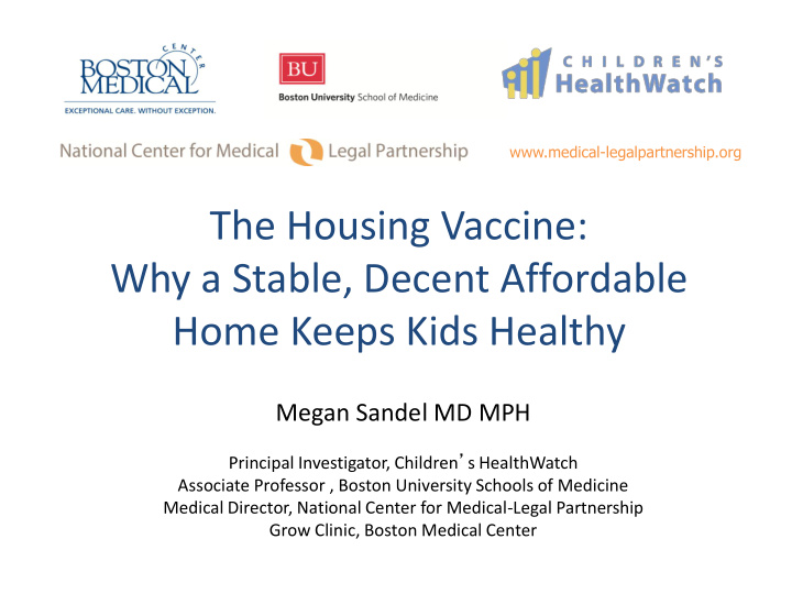 the housing vaccine