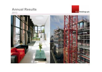 Annual Results 2013  1  Contents  Overview  Financials  Portfolio  Looking forwards  Summary  Henry