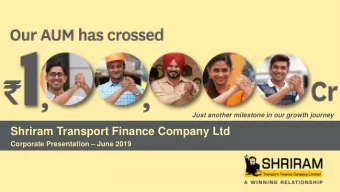 Shriram Transport Finance Company Ltd Corporate Presentation  June 2019  Contents  03  Company