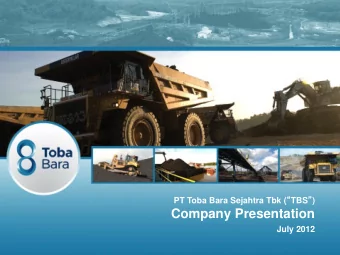 Company Presentation  July 2012  1  Content 1  Introduction to TBS  Investment Highlights and