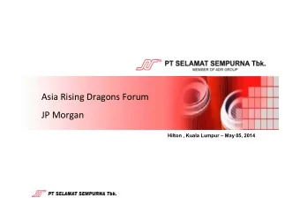 Asia Rising Dragons Forum  JP Morgan