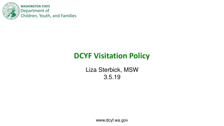 dcyf visitation policy
