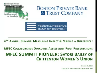 C RITTENTON W OMEN  S U NION O CTOBER 9, 2012 C OLLEGE OF THE H OLY C ROSS , W ORCESTER , MA W