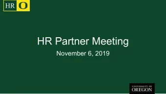 HR Partner Meeting  November 6, 2019  Two-Step Login Training and Device Registration