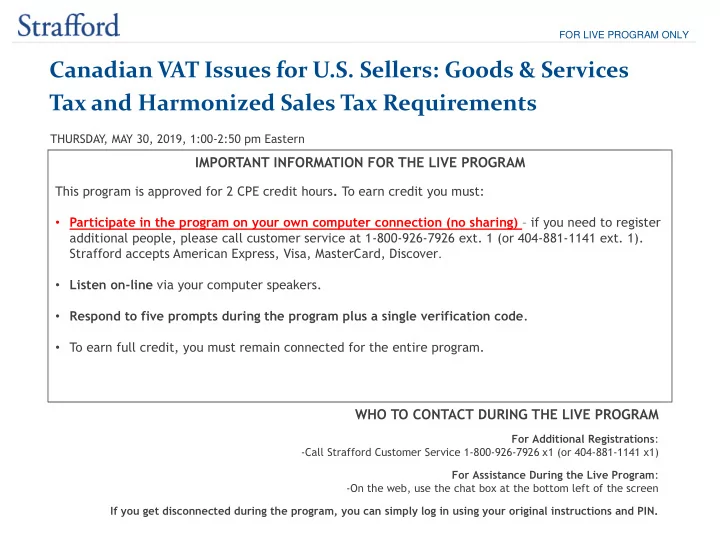 canadian vat issues for u s sellers goods services tax