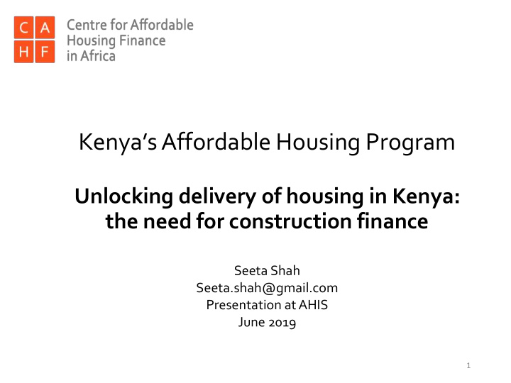 kenya s affordable housing program