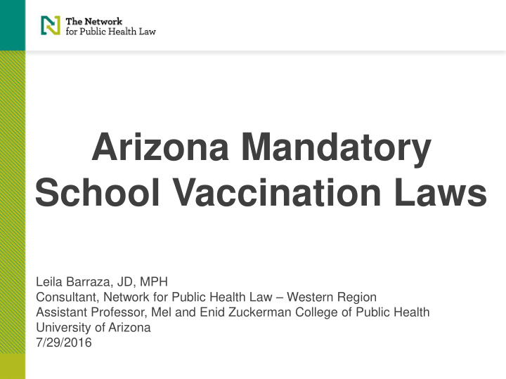 arizona mandatory school vaccination laws