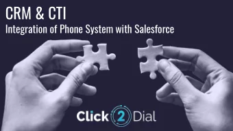 CRM &amp; CTI  Integration of Phone System with Salesforce  Who are we?  Focus Telecom is a