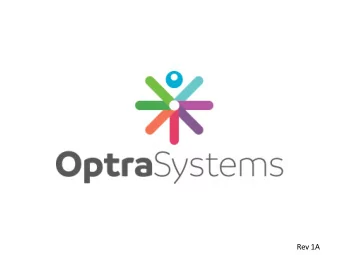 Rev 1A  About Optra Systems    OPTRA Systems is an ISO-certified global organization