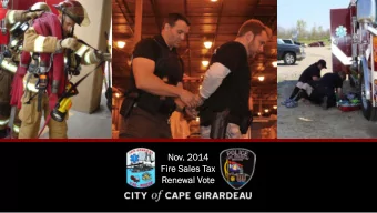 No  Nov. 20  2014  Fire Sales T  Fire Sales Tax  x  Re  Renewa  wal V  Vote  te  Fire Sales T  Fire