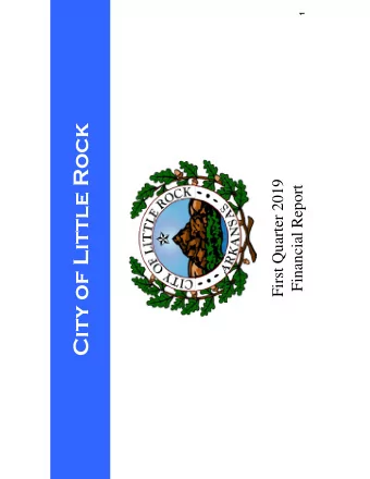 City of Little Rock  First Quarter 2019  Financial Report  General Fund Revenues  budget %