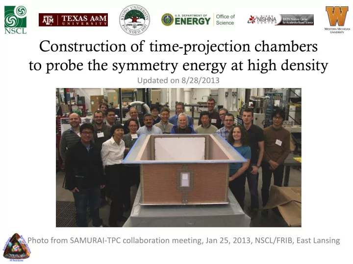 construction of time projection chambers