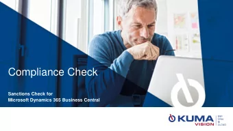 Compliance Check  Sanctions Check for  Microsoft Dynamics 365 Business Central  Automatic Sanctions