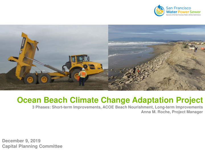 ocean beach climate change adaptation project