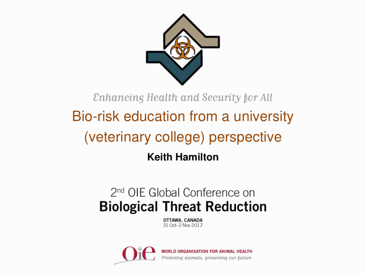 bio risk education from a university veterinary college