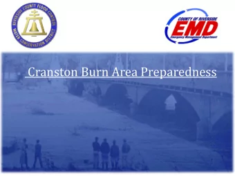 Cranston Burn Area Preparedness  Presentation Outline  Burn Area Risk Maps  Property