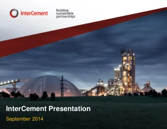 InterCement Presentation  September 2014  Disclaimer  The accompanying material was compiled or