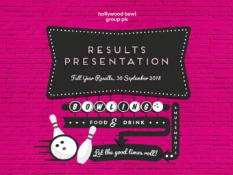 Agend  enda  FY2018 highlights  Financial performance  Evolution of key drivers  Property update