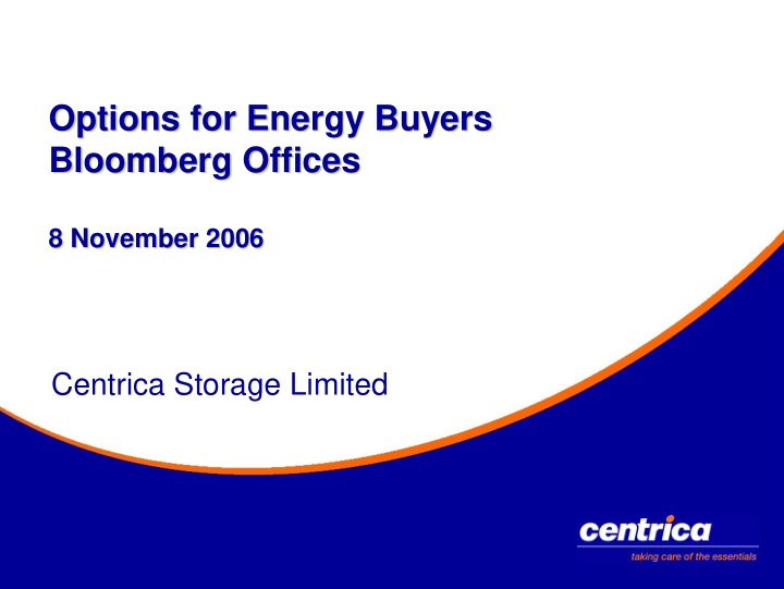 options for energy buyers options for energy buyers