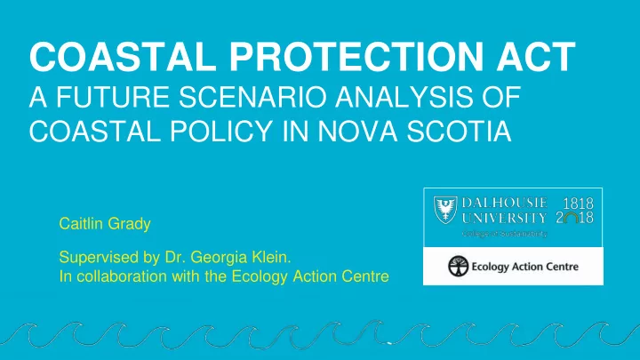 coastal protection act