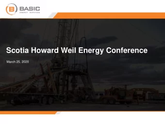 Scotia Howard Weil Energy Conference  March 25, 2020  Legal Disclaimer This communication contains