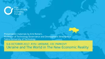 Ukraine and The World in The New Economic Reality Some economic activities are subject to