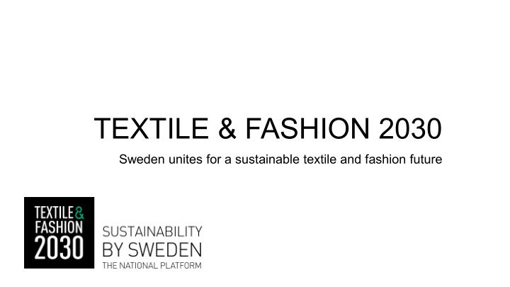 textile fashion 2030