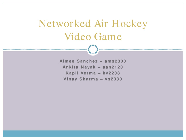 networked air hockey video game